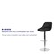 Flash Furniture Contemporary Black Vinyl Adjustable Height Barstool with Chrome Base CH-182050X000-BK-V-GG - alternate 6